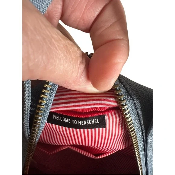 Like New Herschel Supply Co. Denim Blue Canvas Backpack - Picture 7 of 10